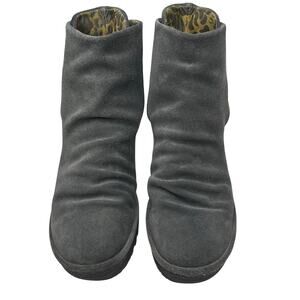 FLY London Yama suede wedge ankle boots size 37 gray